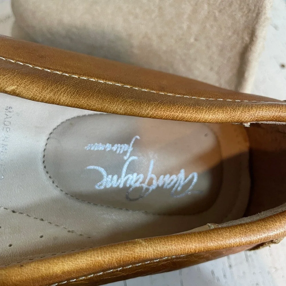 Alan Payne Brown Leather Slip On Venetian Driving Loafers Size 11 Made in Mexico